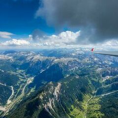 Flugwegposition um 13:01:09: Aufgenommen in der Nähe von Gemeinde Flachau, Österreich in 3127 Meter